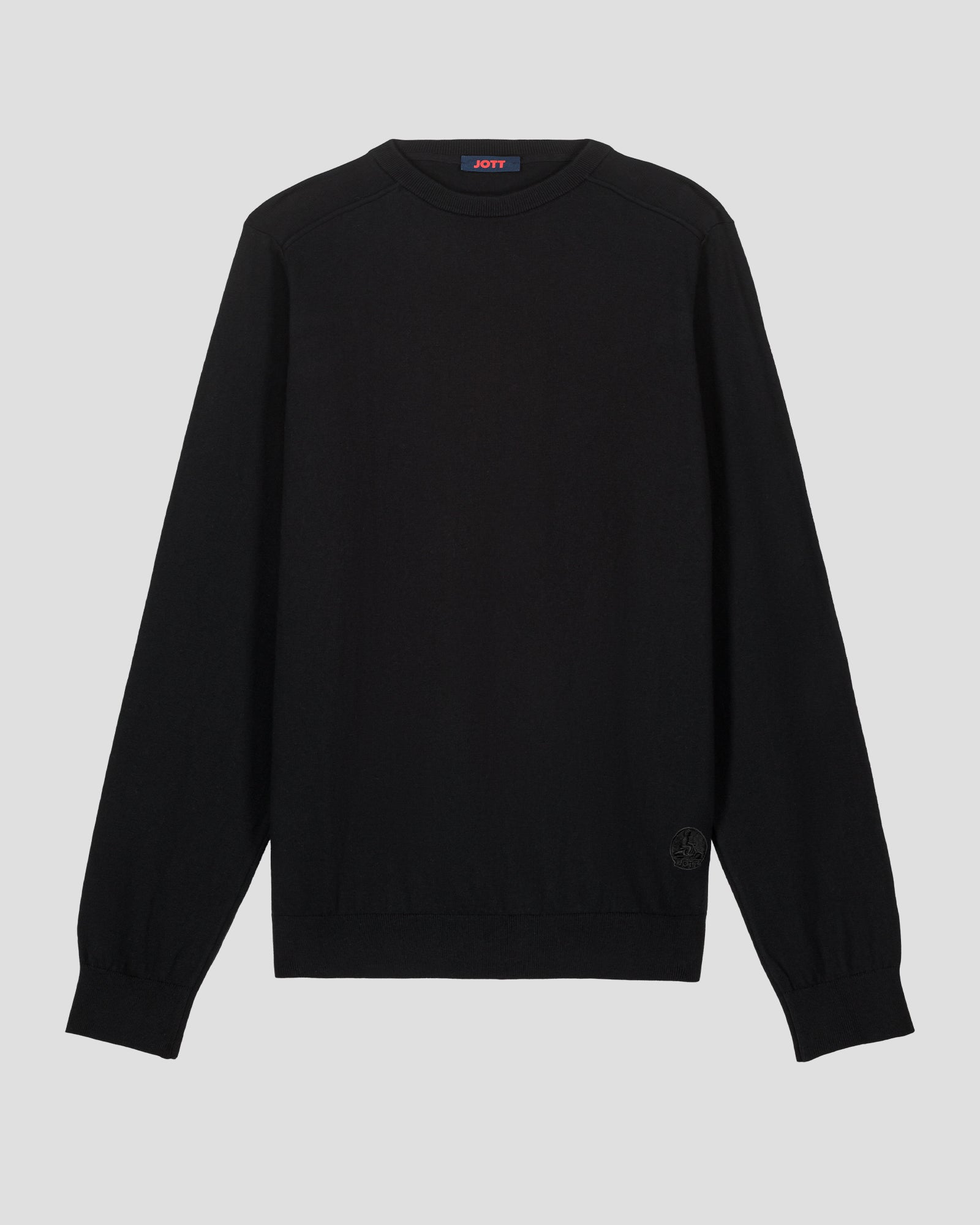 Pull en maille col rond Noir Hadrien