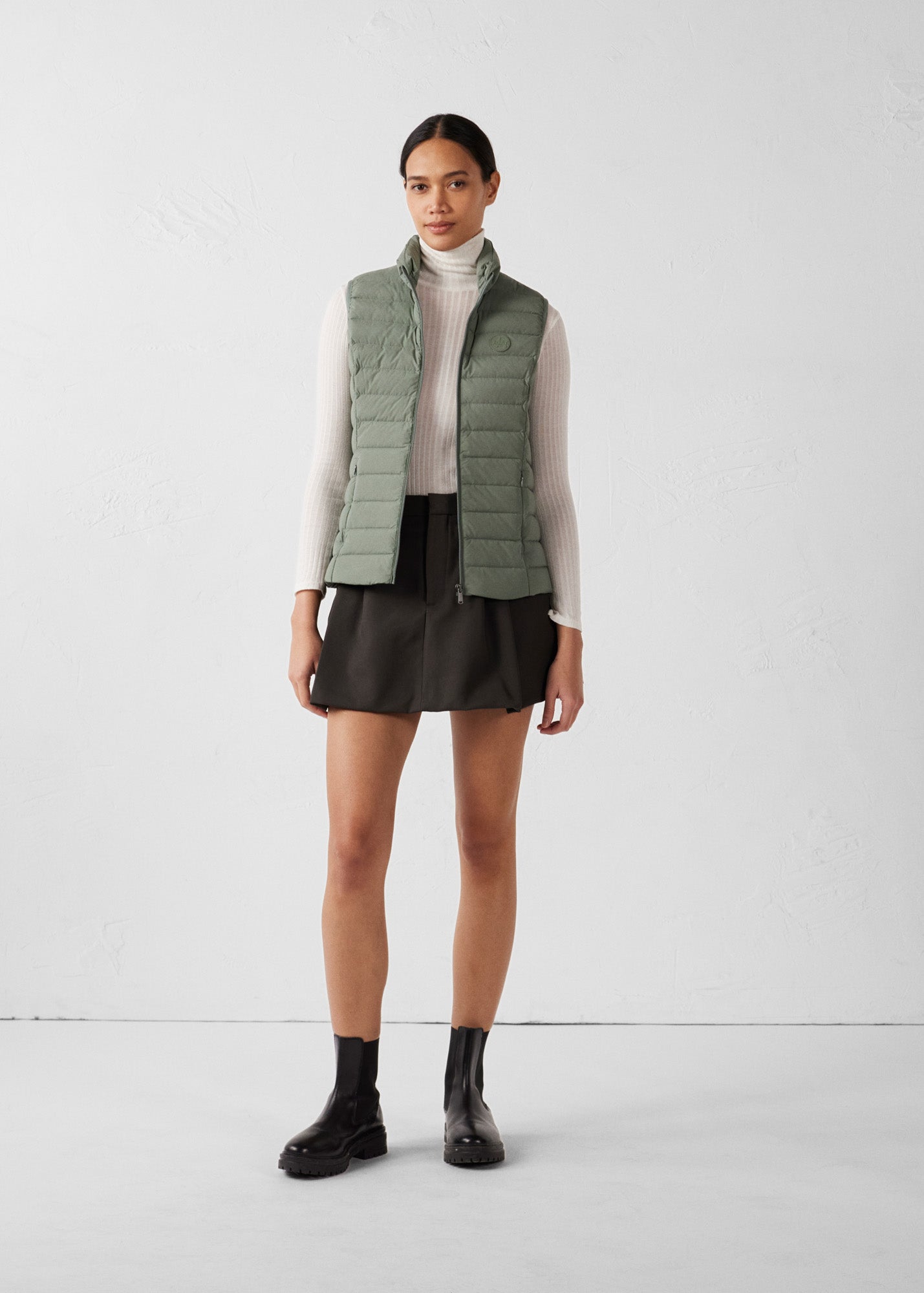 Doudoune sans manches stretch Vert sauge Grenada