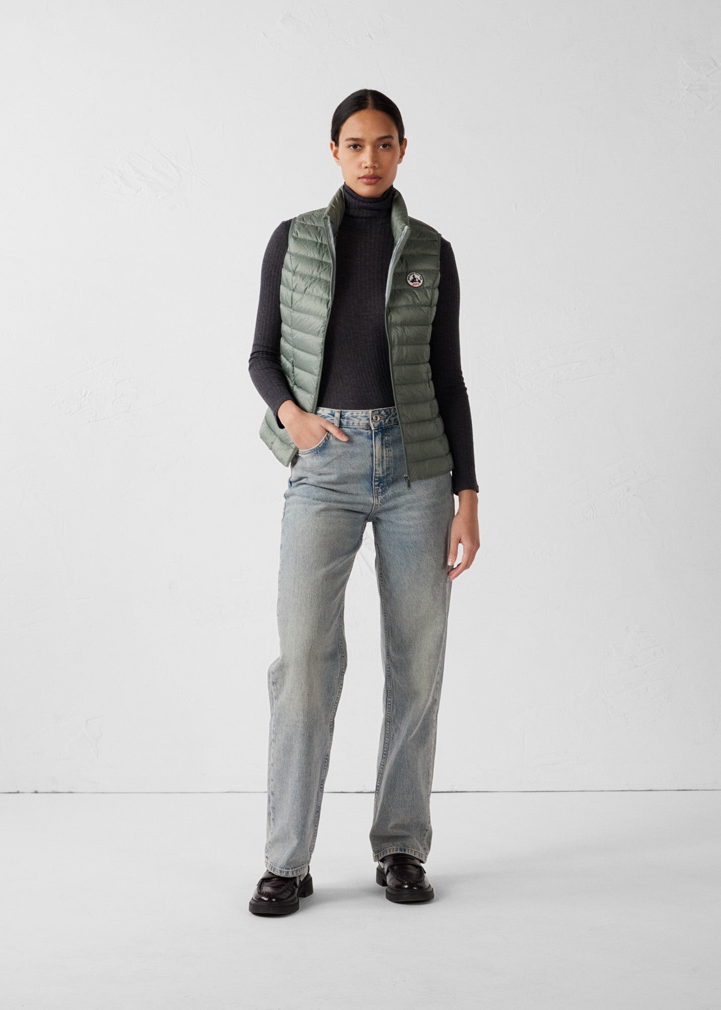 Doudoune légère sans manches Vert sauge Seda