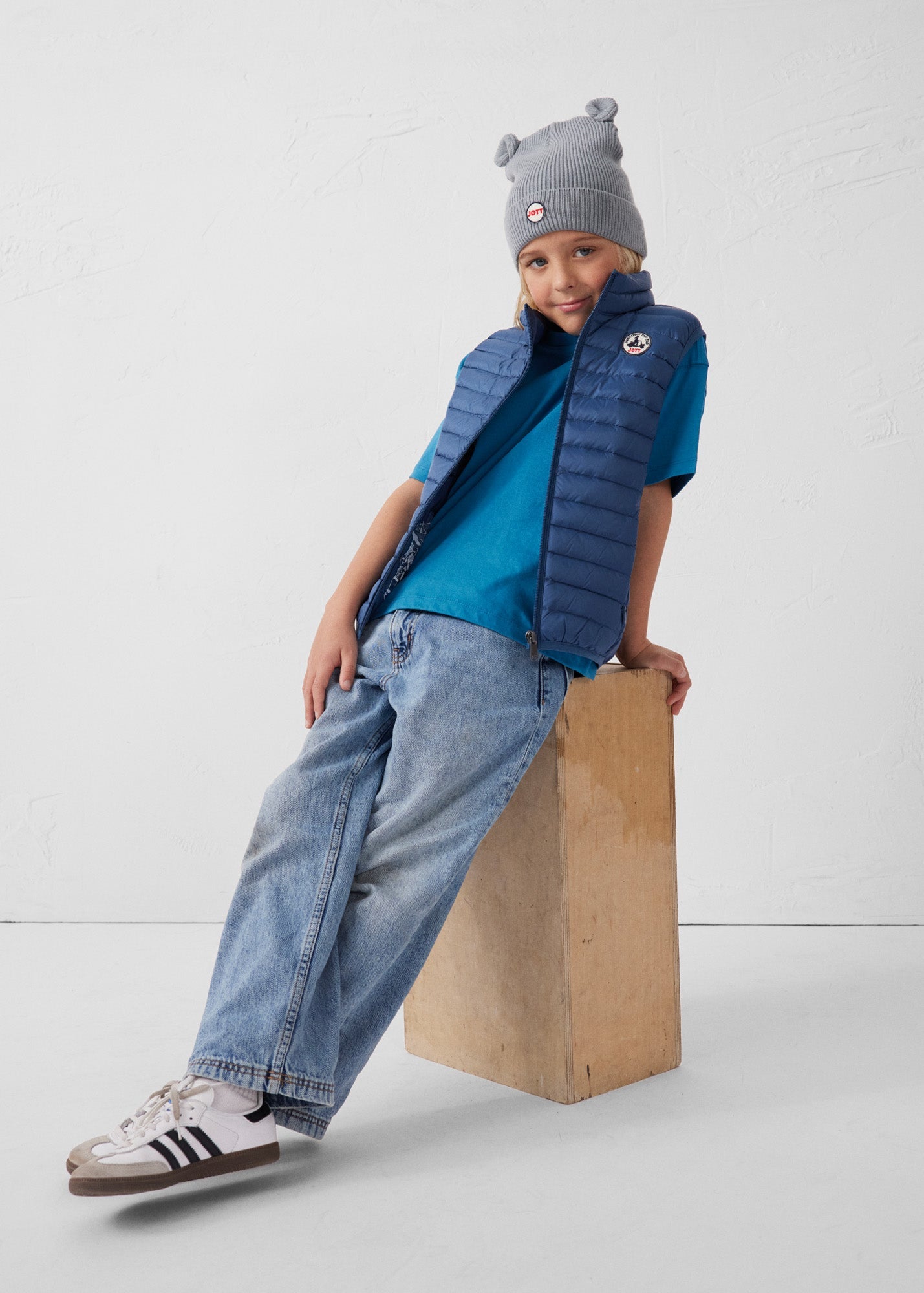 Doudoune sans manches enfant Bleu jeans Zoe