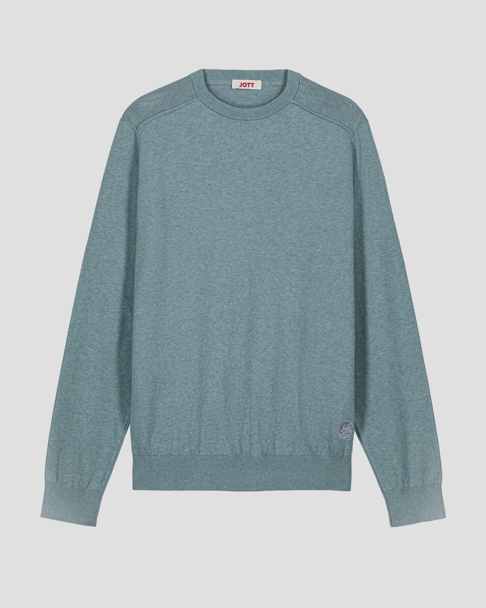 Pull en maille col rond Vert minéral Hadrien