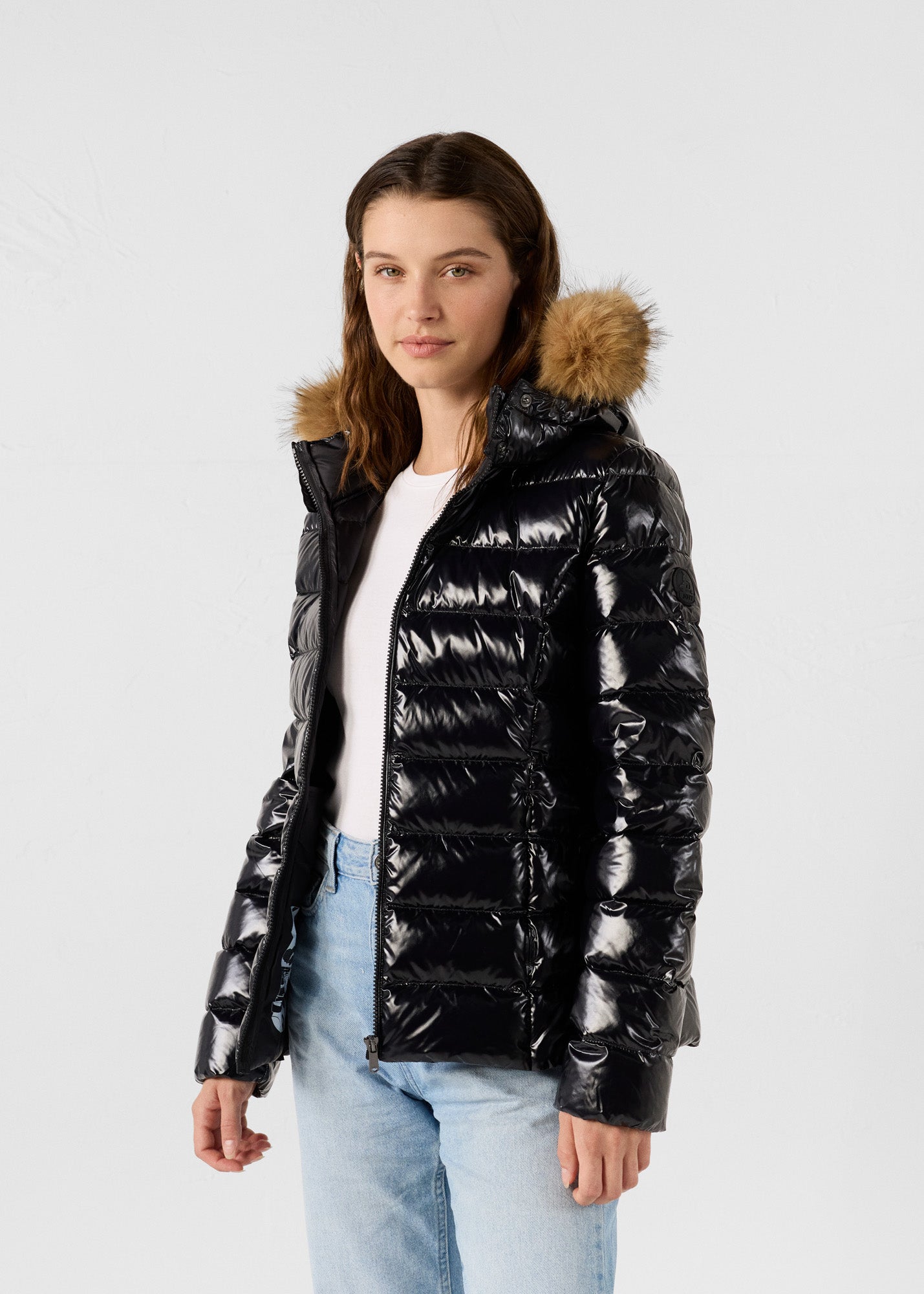 Doudoune à capuche Grand Froid Noir Luxe laquée