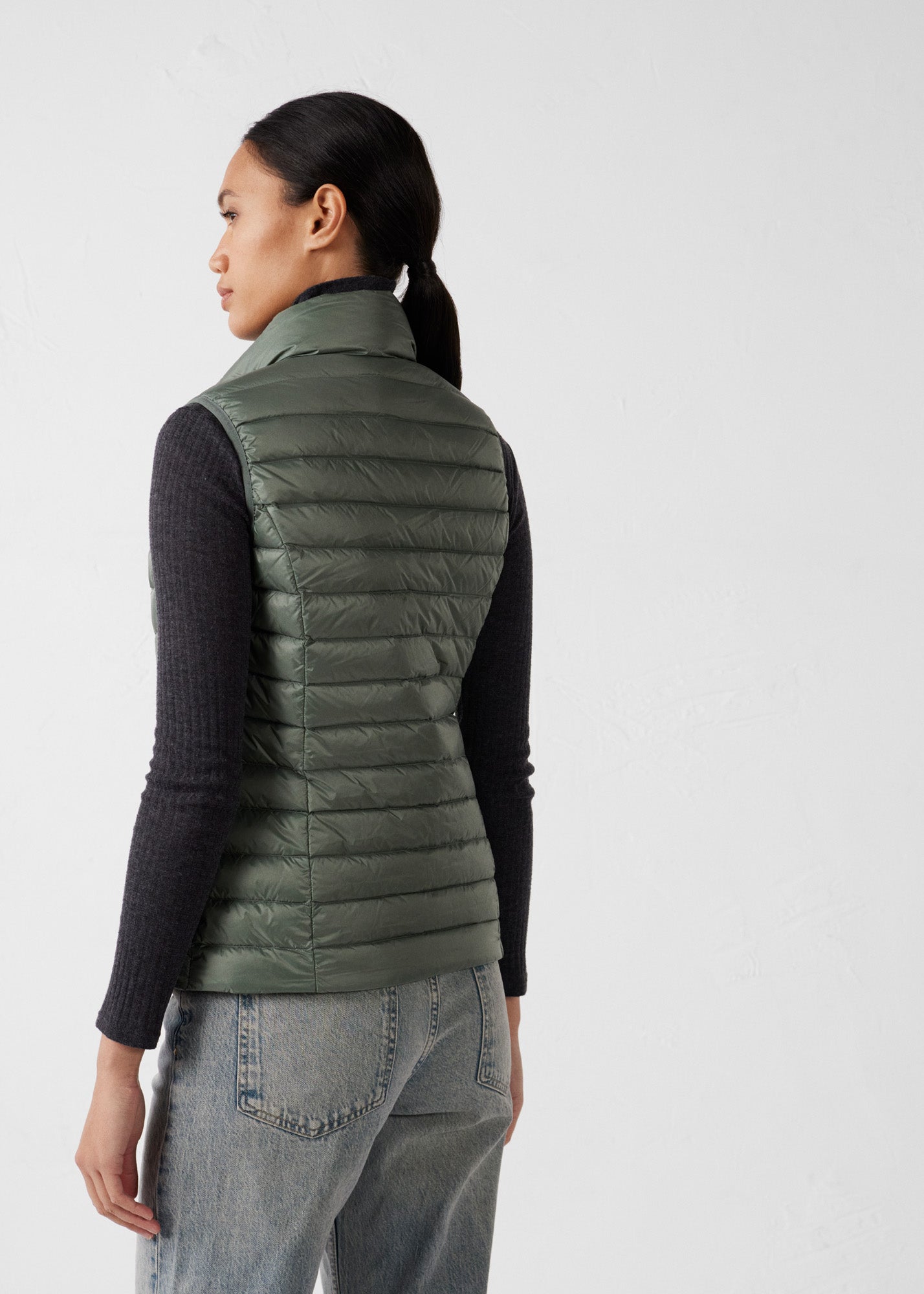 Doudoune légère sans manches Vert sauge Seda