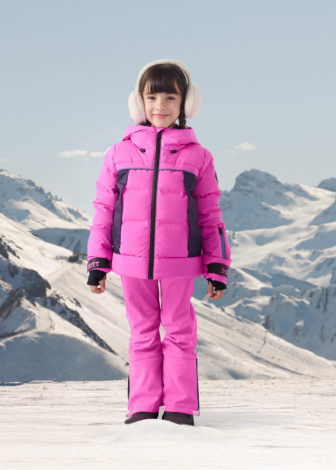 Doudoune ski enfant Grand froid Rose électrique Cembros
