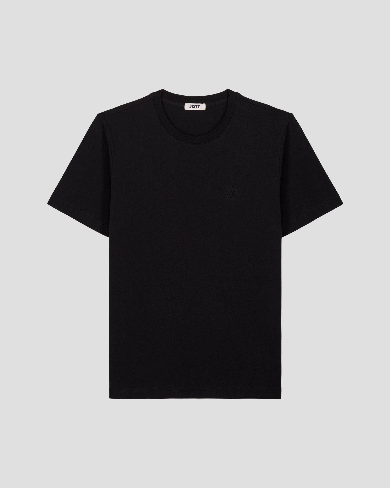 T-shirt col rond homme en coton Noir Pedro