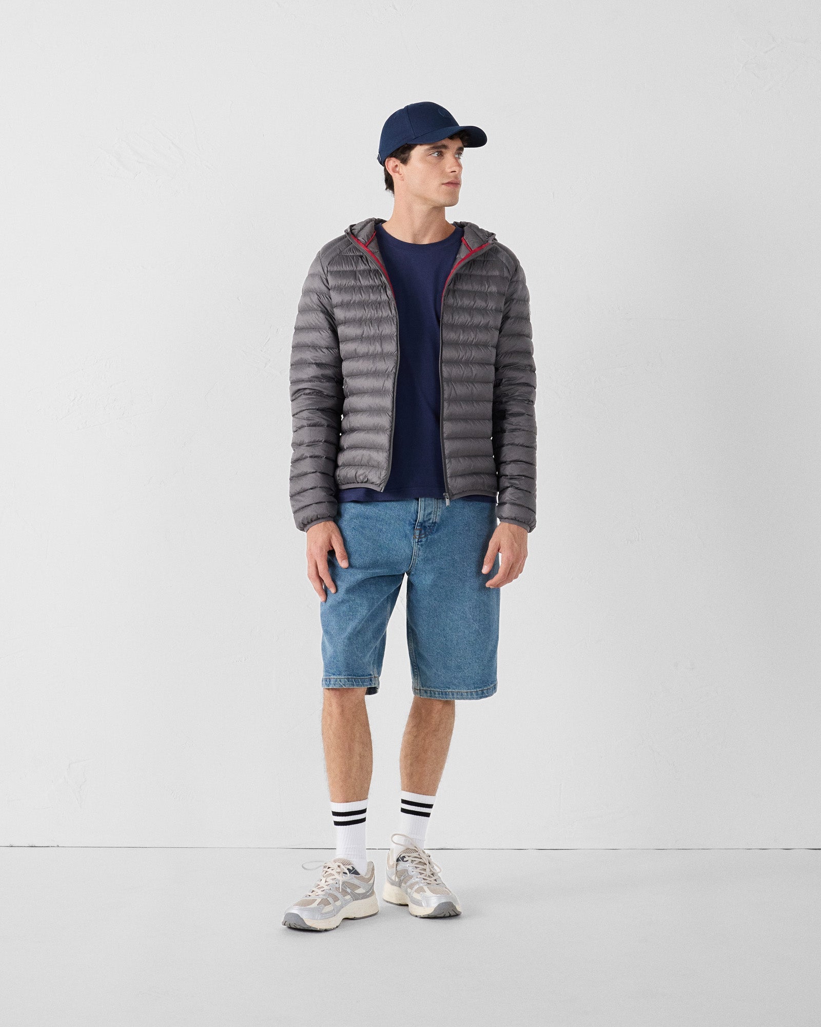 Doudoune légère à capuche Anthracite Nico